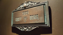 Personalized Haunted Mansion Themed address Plaque Sign ANTIQUE FINISH