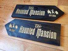 large Custom Directional sign with distance from your home to the haunted mansion