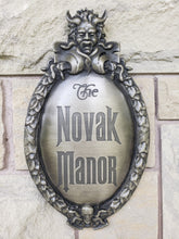 Customizeable  Haunted Mansion Attraction Plaque large scale silver finish