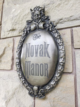 Customizeable  Haunted Mansion Attraction Plaque large scale silver finish