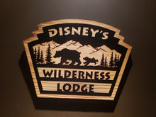 customized wilderness lodge wood sign
