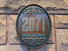 Personalized oval Haunted Mansion Themed address Plaque