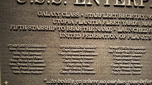 Star Trek USS Enterprise D Dedication plaque replica