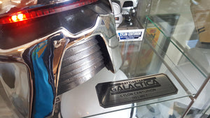 Battlestar Galactica Cylon helmet data plate