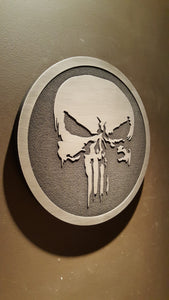 The Punisher inspired skull plaque