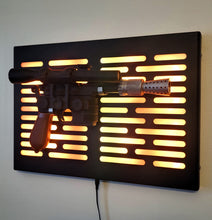 black finish Star Wars DL-44 wallmount Display stand with LED lights