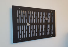 black finish IB-94 wallmount Display with LED lights vertical bars and flat face