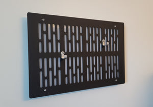 black finish IB-94 wallmount Display with LED lights vertical bars and flat face