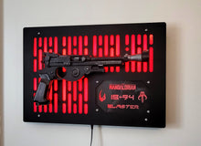 black finish IB-94 wallmount Display with LED lights and edge lit identification plate
