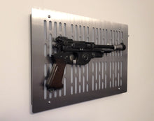 Stainless finish IB-94 wallmount Display with LED lights vertical bars and flat face