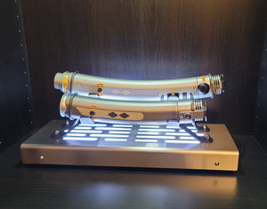 Star Wars double Lightsaber Display stand with LED lights