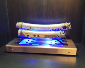 Star Wars double Lightsaber Display stand with LED lights