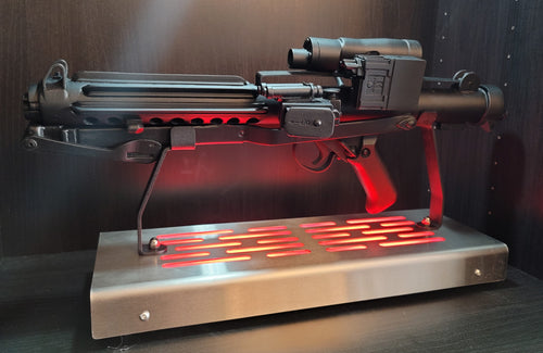 Star Wars Stormtrooper E-11 Blaster Display stand with LED lights