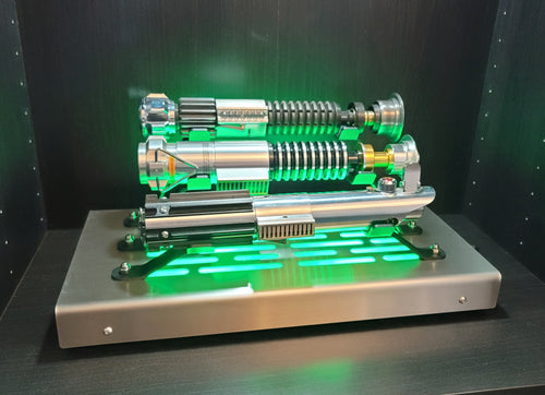 Star Wars Triple Lightsaber Display stand with LED lights