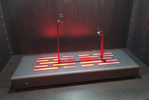 DL-44 tabletop Blaster Display stand Black finish with LED lights