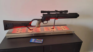 Boba Fett EE-3 blaster stand with LED lights