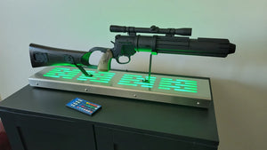 Boba Fett EE-3 blaster stand with LED lights