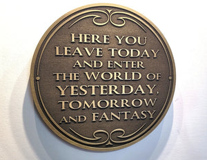 large sized Disneyworld entranceway plaque