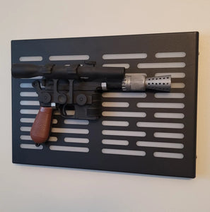 black finish Star Wars DL-44 wallmount Display stand with LED lights