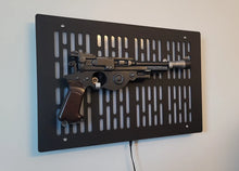black finish IB-94 wallmount Display with LED lights vertical bars and flat face