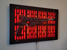 black finish IB-94 wallmount Display with LED lights vertical bars and flat face