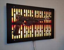 black finish IB-94 wallmount Display with LED lights vertical bars and flat face