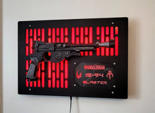 black finish IB-94 wallmount Display with LED lights and edge lit identification plate