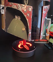 black finish Star Wars Helmet Display stand with LED lights