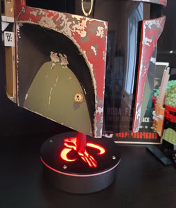 black finish Star Wars Helmet Display stand with LED lights