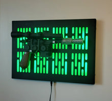 black finish DL-44 wallmount Display stand with LED lights vertical light bar version