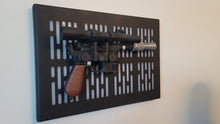 black finish DL-44 wallmount Display stand with LED lights vertical light bar version