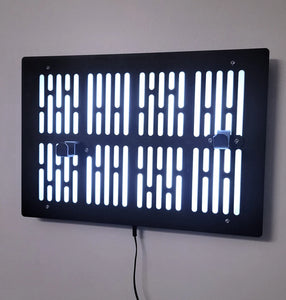 black finish Star Wars E-11 blaster wallmount Display stand with LED lights