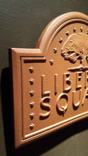 liberty square trash can plaque