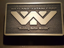 Weyland Yutani Corporation Alien Logo plaque BRASS finish
