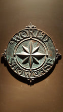 Disney world epcot world showcase trashcan Medallion prop with aged finish