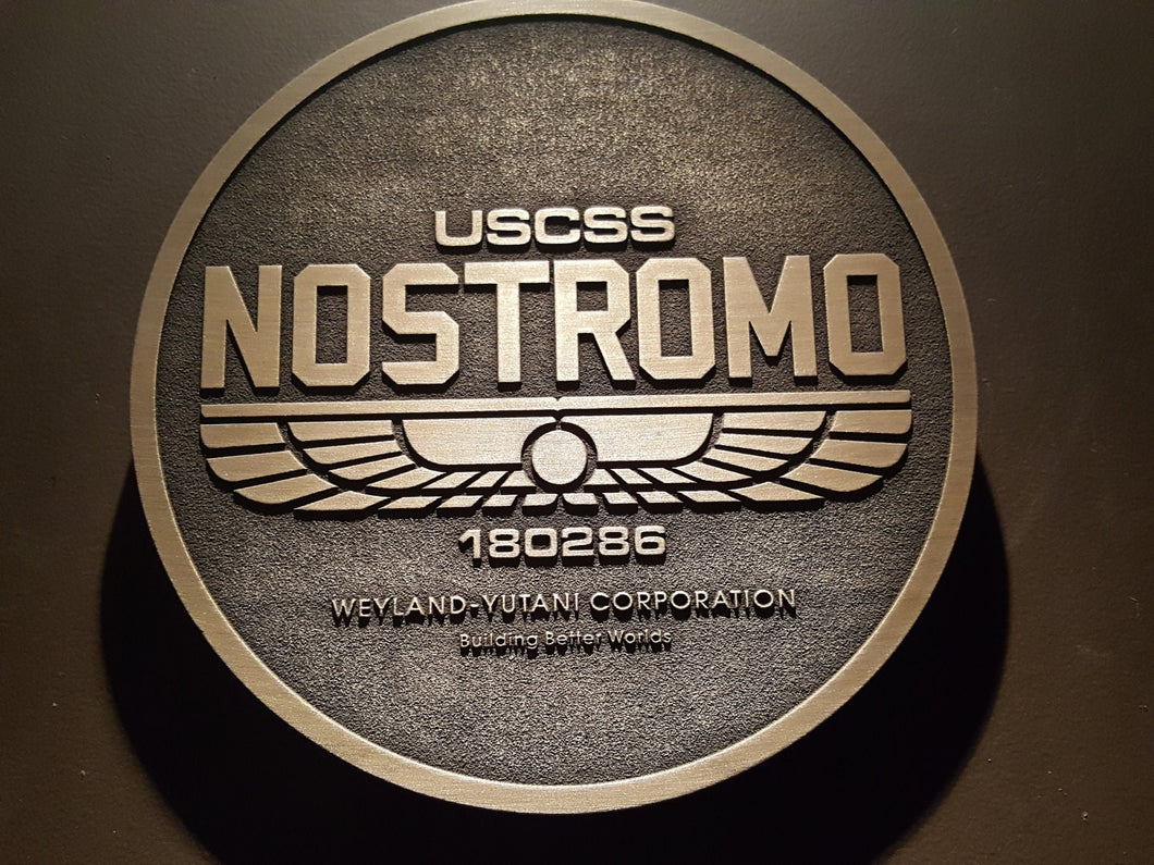Nostromo Weyland-Yutani corporation Alien Logo plaque