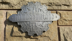 Disney Magic Kingdom Tomorrowland trash can plaque sign