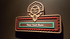personalized polynesian themed Tiki plaque
