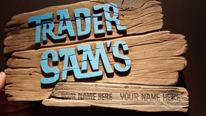 Trader Sams polynesian themed Tiki plaque