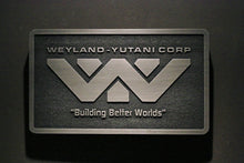 Weyland Yutani Corporation Alien Logo plaque Nickel/silver finish