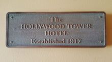 Disney World  HTH Hollywood Tower Hotel Tower Of Terror Plaque