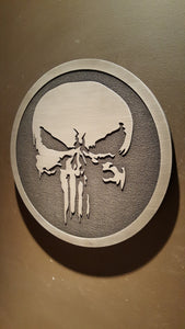 The Punisher inspired skull plaque