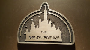 customizeable Disney inspired castle plaque