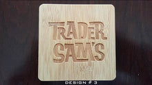 set of 4 polynesian themed bamboo coasters