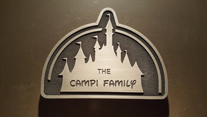customizeable Disney inspired castle plaque
