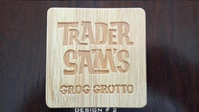 set of 4 polynesian themed bamboo coasters