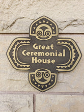 Disney polynesian resort Great Ceremonial House Tiki replica sign BRASS finish