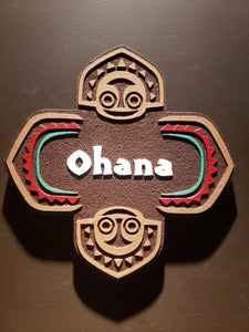 Disney polynesian resort Ohana Tiki replica sign