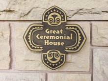 Disney polynesian resort Great Ceremonial House Tiki replica sign BRASS finish