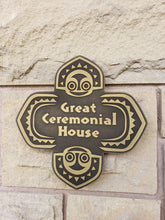 Disney polynesian resort Great Ceremonial House Tiki replica sign BRASS finish